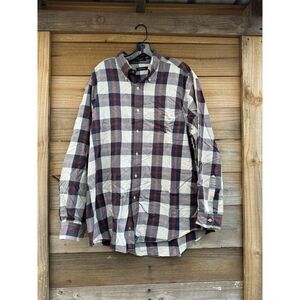 Vintage Nautica Button Up Shirt Size Mens Large Blue‎ Red Green